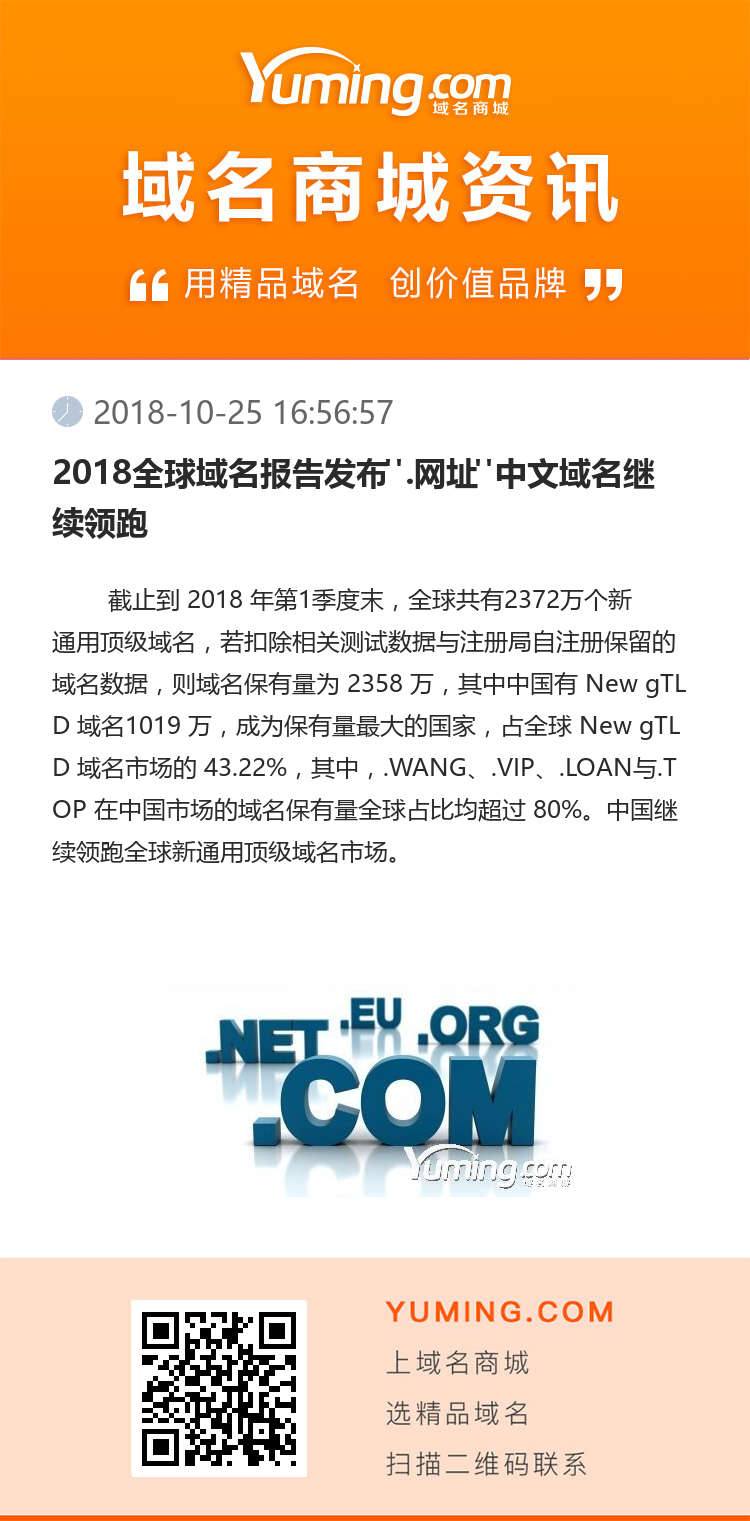 2018全球域名报告发布