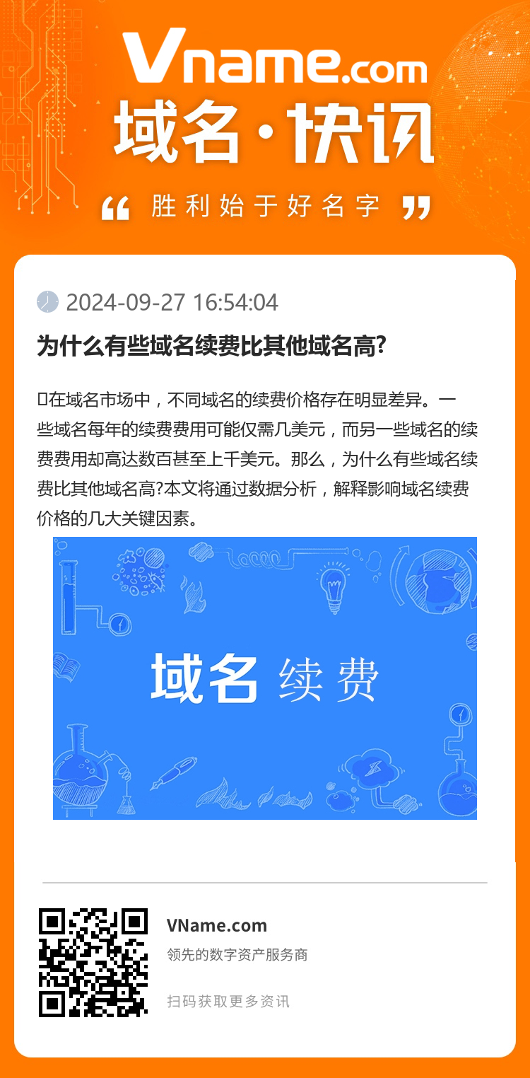 为什么有些域名续费比其他域名高?