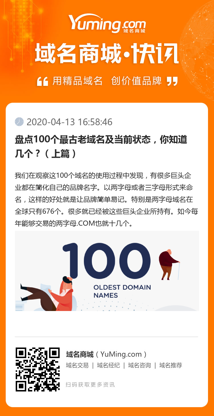 盘点100个最古老域名及当前状态，你知道几个？（上篇）